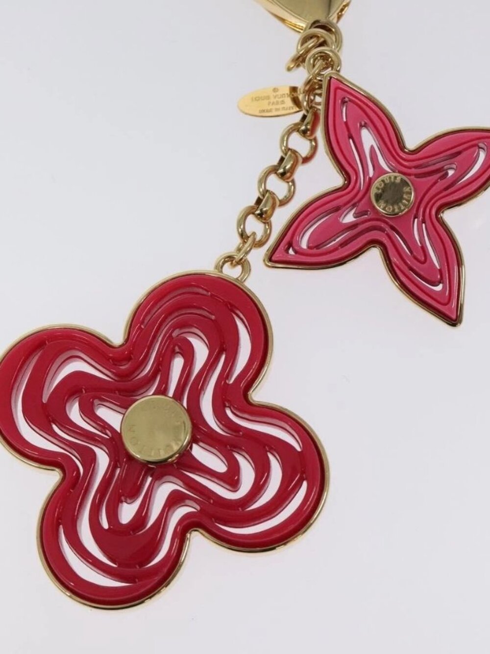 LOUIS VUITTON BijouxSac Knife Key Holder metal Gold Red M66913 LV Auth SW878V - Picture 5 of 8